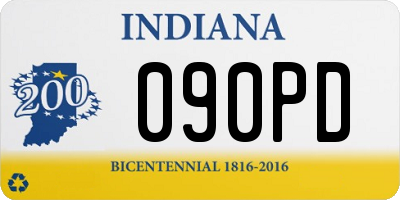 IN license plate 090PD