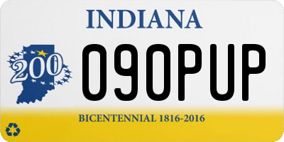 IN license plate 090PUP