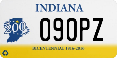 IN license plate 090PZ