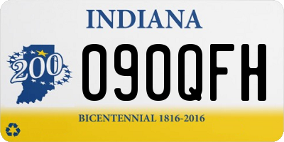 IN license plate 090QFH