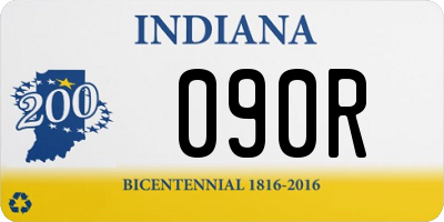 IN license plate 090R