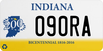 IN license plate 090RA