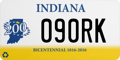 IN license plate 090RK