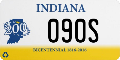 IN license plate 090S