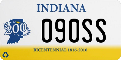 IN license plate 090SS