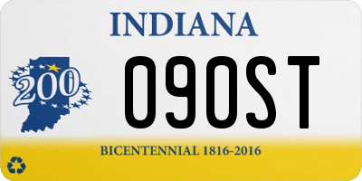 IN license plate 090ST
