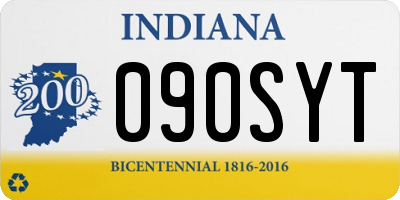 IN license plate 090SYT