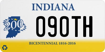 IN license plate 090TH