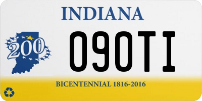 IN license plate 090TI