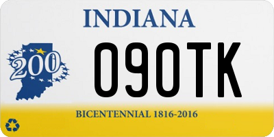 IN license plate 090TK