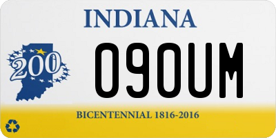 IN license plate 090UM