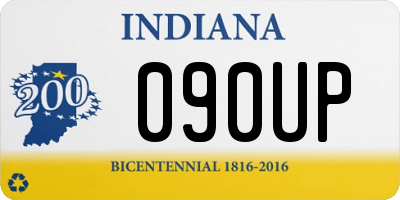 IN license plate 090UP