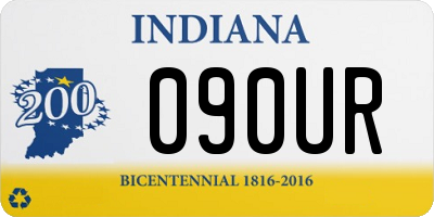 IN license plate 090UR