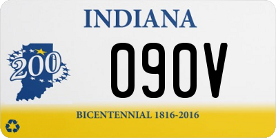 IN license plate 090V