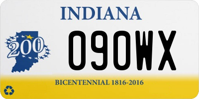 IN license plate 090WX