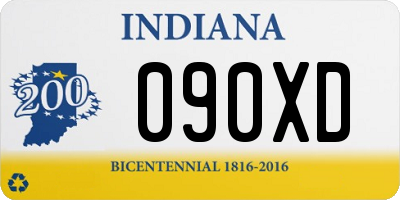 IN license plate 090XD