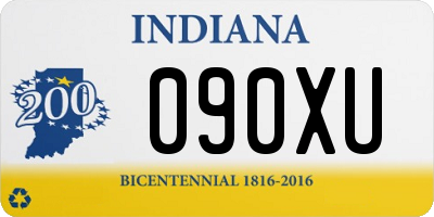 IN license plate 090XU