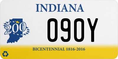 IN license plate 090Y