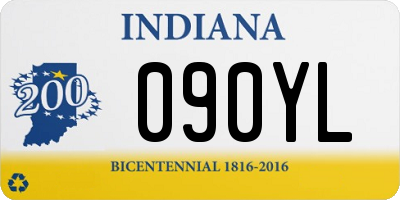 IN license plate 090YL