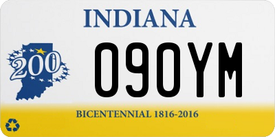 IN license plate 090YM