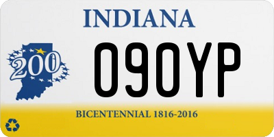 IN license plate 090YP