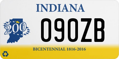 IN license plate 090ZB