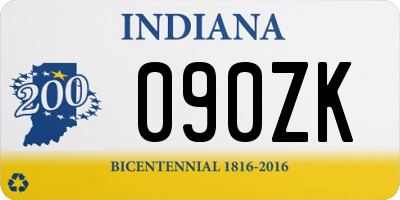 IN license plate 090ZK