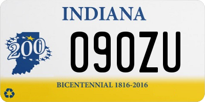 IN license plate 090ZU