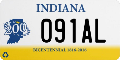 IN license plate 091AL