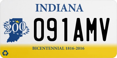 IN license plate 091AMV