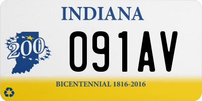 IN license plate 091AV