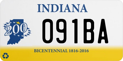 IN license plate 091BA