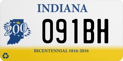 IN license plate 091BH