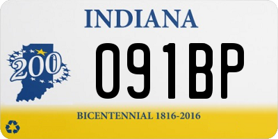 IN license plate 091BP