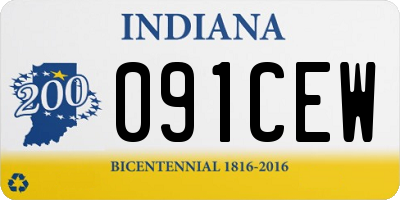 IN license plate 091CEW