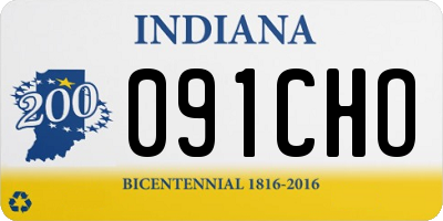 IN license plate 091CHO