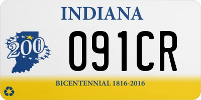 IN license plate 091CR