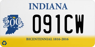 IN license plate 091CW