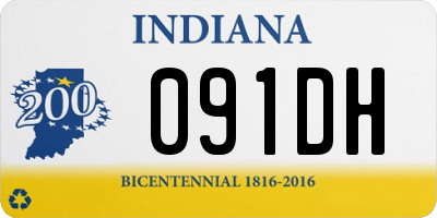 IN license plate 091DH