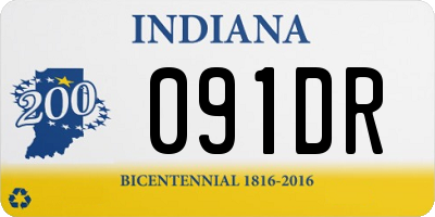 IN license plate 091DR