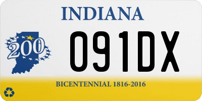 IN license plate 091DX