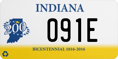 IN license plate 091E