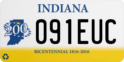 IN license plate 091EUC