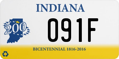 IN license plate 091F