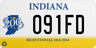 IN license plate 091FD