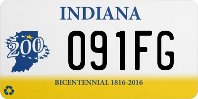 IN license plate 091FG