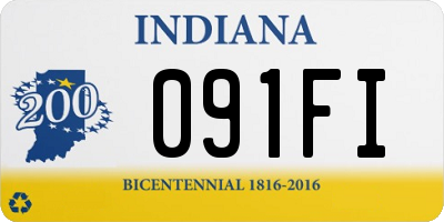 IN license plate 091FI