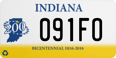 IN license plate 091FO