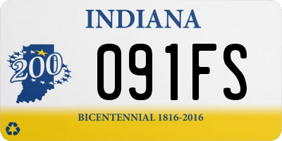 IN license plate 091FS