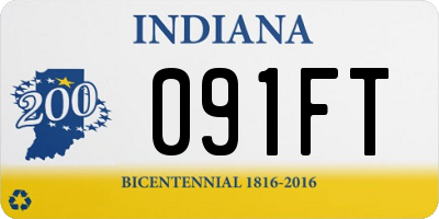 IN license plate 091FT